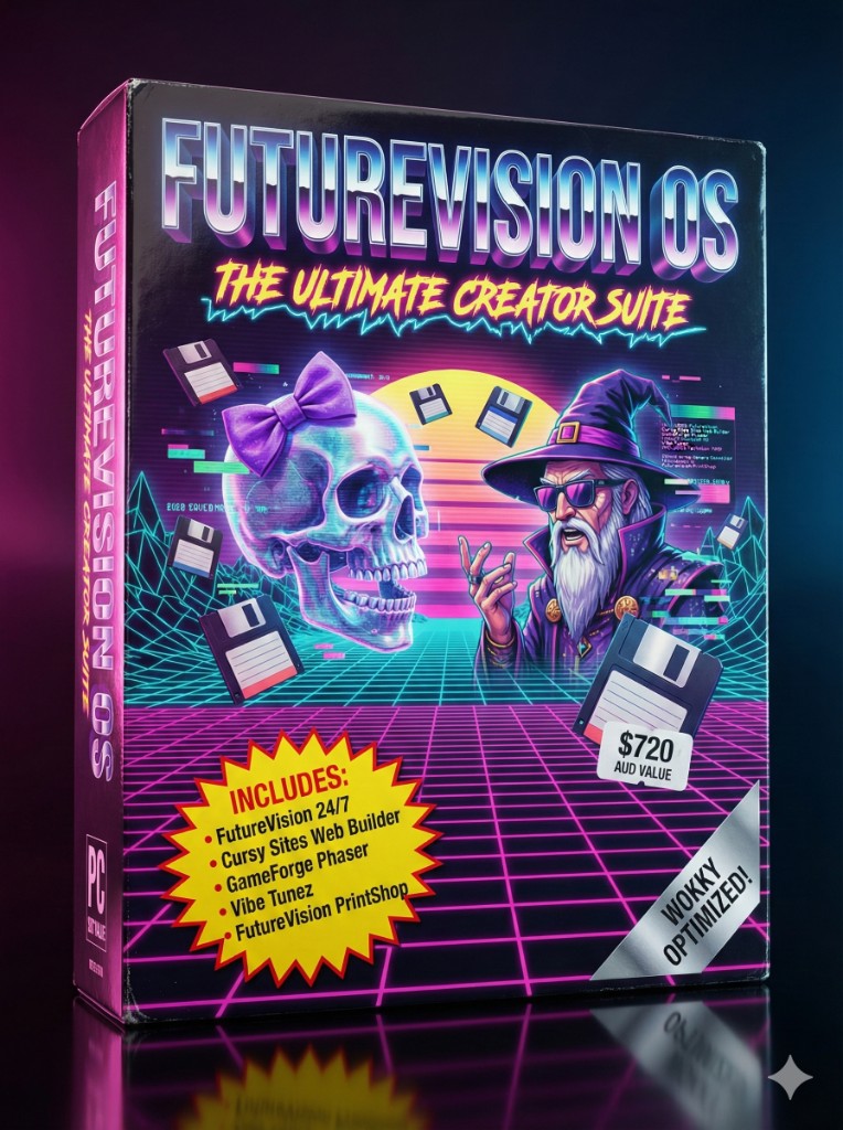 FutureVision OS retail box — Wokky Optimized